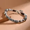 Strand YS National Tide Retro Auspicious Cloud Pattern Beaded Bracelet Men's Trend Hand-woven Niche Design Sense Jewelry Gift