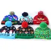 6 stili di cappelli natalizi Decorazione per feste Cappellini flash a led Cappello lavorato a maglia natalizio