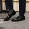 2022 Pürüzsüz Patent Deri Erkek Loafers Ayakkabı Kanat Uç Slip-On Sivri Ayak Parti Partisi Gelinlik Erkekler İçin Siyah Yeşil