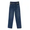 Jeans pour femmes MICOCO N7008C Version cor￩enne de l'ancien pantalon de denim ￩tendu confortable