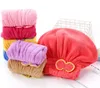 Toalhas de secagem de cabelo Super absorvente Toalha de turbante Capinho de secagem rápida para meninas e mulheres RRE15363