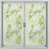 Wall Stickers Nuelife 3D green bamboo leaves pattern gluefree electrostatic glass film window opaque home sliding door bathroom privacy film 221022