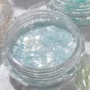 Nagel glitter pearlmirror pulver pigment vitt granulerat socker krom damm manikur konstdekorationer som lyser mafana