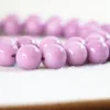 Chains Purple Violet Shell Baking Paint Glass 8mm 10mm 12mm 14mm Round Beads Necklace Chaisn Rope Jewelry Making 18inchB636