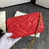 famous Women leather shoulder s hands Tote chain mini crossbody Designer female fashion purse quilted heart bag