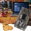 Placas -mãe eth80 b75 btc mineração placa -mãe g1610 fã de resfriamento da cpu 8xpcie 16x lga1155 suporta 1660 2070 3090 placa gráfica