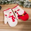 Рождественские выпечки с теплостойкой духовкой MITTS Кухонные гриль против масштабной печи перчатки для снеговика Санта-Клаус снеговик для блюд миски Mitt Holder RRA149