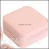 Storage Boxes Bins Storage Box Travel Jewelry Boxes Organizer Pu Leather Display Storages Case Necklace Earrings Rings Jewellry Ho Dhqw6