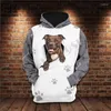 Sweat à capuche pour hommes, sweat-shirt PLstar Cosmos imprimé en 3d, chien Pitbull, cadeau pour amoureux des animaux de compagnie, Harajuku, Streetwear Unique unisexe décontracté