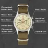 Wristwatches 40mm China Aviation Chronograph Seagull Movement 1965 Mechanical for Men St1901 Sapphire 38mm Man 2022 Pilot