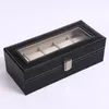 Scatole per orologi 4/5/6/10/12Grids Box Custodia in pelle PU Supporto per organizer per orologi al quarzo Display per gioielli Regalo