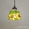 Hanglampen gebrandschilderde glazen lichten barok 1 voor eetkamer keuken el ophanging licht hanglamp led