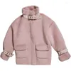 Pelliccia da donna Autunno Inverno Elegante cappotto double face Donna Casual Giacca in visone finto Moda Cappotti rosa a vita larga Mw900