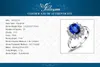 Bröllopsringar Jewelrypalace Princess Diana skapade Blue Sapphire 925 Sterling Silver Förlovningsring Ruby Natural Amethyst Citrine Topaz 221024
