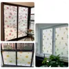 Window Stickers Pastoral Flower Pattern Balcony Shading Frosted Sticker Sill Bedroom Opaque Living Room Bathroom Glass Film