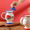 Mokken keramische grappige spuugs cup Chinese stijl dubbel geluk mandarijn eend huwelijk geschenken nostalgische retro mok creatief water y2210