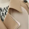 Trench Femme Coupe-Vent Femme Couture Printemps Automne Revers Dames Cape Doublure Qualité Haut de Gamme Coupe-Vent Long Manteau Casaco