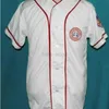 Hurtowy film męski Tom Hanks 43 Jimmy Dugan Rockford Peaches Baseball Jersey Szygowane koszulki baseballowe Beige Sched Jersey Shirt High