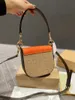 LQ Coch Tabby Borse Borse a tracolla stile tabby catena di perline Bacchus busta a fogli mobili in pelle di mucca una borsa da donna portatile a croce diagonale