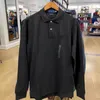 2023SS Automne Nouveaux Polos Chemise À Manches Longues Hommes Petit Cheval Logo Broderie Solide Coton Lâche Grand T-shirt Décontracté