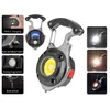 USB -uppladdningsbar Mini Lantern Kraftfulla utomhusvarningslampor Ficka Cob Flashlight Keychain Magnetic Work Lights Camping Lamp Tool