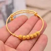 Bangle Wando 1Pcs Gold Color Bead Bracelets Bangles For Little 3-9 Years Baby Girl Bracelet Kids Jewelry Christmas Gift