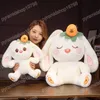 35 cm kawaii recheado de coelho de brinquedo de brinquedo de brinquedo de brinquedo com travesseiro de cenoura para meninas garotos namorados presentes