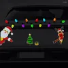 Aimants de noël lumières de voiture réfrigérateur autocollants magnétiques réfléchissant vacances aimant Santa cuisine bonhomme de neige décor autocollant réfrigérateur