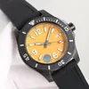 Breit super-ocean 46MM tarcza ze stali nierdzewnej obrotowa ramka męski zegarek automatyczny mechaniczny zegarek z gumką Luminous zegarki na rękę