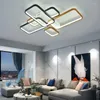 Lustres Noir Or Moderne Led Lustre Pour Salon Chambre Salle D'étude Lumières Dimmable Nordic Minimalisme Plafond Éclairage