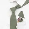 Bow Ties Romantic Men's Wedding Coral Pink Red Peach Tie Pocket Square Brooch Set Rose Lapel Pin Corduroy Necktie Beautiful Design Gift