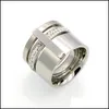 Bandringen drie ringen met diamant modder en titanium stalen ring drop levering 2022 sieraden dhsec