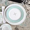 Conjuntos de utensílios de jantar 4 PCs Conjunto de Luxury Ceramic Bone China Dinner para Tableware Plate Plac