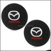 Vehicle Heating Cup 2 Pcs 2.75 Inch Car Interior Accessories Anti Slip Cup Mat For Mazda 2 3 5 6 Cx-5 Cx-7 Cx-8 M6 Mx5 Rx7 Rx8 A Dhx4B