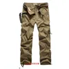 Jeans pour hommes de haute qualité 2022 Cargo Cargo Salopette Coton Militaire Multi Poche Lâche Jungle Déserts Bas Pantalon droit 280D