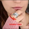 Wedding Rings Wedding Rings Gothic Rose Figet Spinner For Women Men Rotate Anti Anxiety Ring Hip Hop Punk Finger Vintage Jewelry Gift Dhtrg