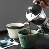 Muggar handgjorda keramiska kaffemuggar retro stil keramikkoppar 320 ml mjölk havre frukost kopp värme resistent kreativ gåva till vänner y2210