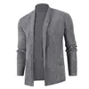 Men's Sweaters Mens Fashion Leisure Solid Wool Knitting Versatile Stand Collar Long Sleeve Style Cardigan Coat Top