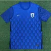 Voetbaltruien Home Clothing World Cup Finland Nationaal team en weg korte mouwtrui Puji Kelmantai voetbal