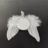 Feather wings sublimation ornament MDF Wooden pendant Christmas sublimated blanks angel wing double sides ornaments6533880