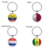 Keychains Lanyards Keychains Lanyards World Cup Keychain Flag Football Keyrings 32 teams voetbalfans souvenir promotie geschenken Brazilië Key Ring Holder 10pcslot 2210