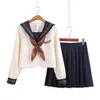 Ensembles de vêtements Styles multiples Uniformes scolaires japonais Anime Sailor Suit Tops Cravate Jupe JK Navy Style Étudiants Vêtements pour fille à manches longues