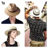 Szerokie brzegowe czapki wiadra furtalk Panama Summer Sun for Women Man Beach Straw Mężczyźni UV Cap Chapau Femme 221024