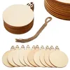 10st. God jul Wood Round Baubles Taggar julbollar dekoration diy hantverk prydnader jul nyår navidad dekor 2023 fy3993 p1024