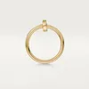 Tasarımcı Tırnak Yüzüğü Lüks Takı Midi Yüzük Kadınlar için Titanyum Çelik Alaşımlı Goldplated Process Moda Aksesuarları Asla solma NOT9008331