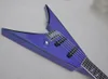 5 Strings Purple V Electric Bass Guitar with Rosewood Fretboard 24 Frets Customizable