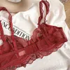 Bras stelt Wriufred transparant bh-perspectief Ultradunne sexy kanten ondergoedset vrouwelijke lichte luxe verzamelde ademende lingeriesets T220907 verzameld