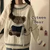 Dames truien pullovers vrouwen Japan kawaii cartoon gebreide zoete preppy casual meisjes herfst chic all-match losse jonge dame mode