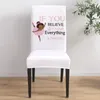 Housses de chaise rose Ballet africain fille couverture inspirante salle à manger Spandex Stretch siège maison bureau décoration bureau étui ensemble