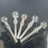 Wholesale Newest 14cm Thick Heady Smoking Glass Oil Burner Pipe Cigarette Shisha Tube nails Pipes with Colorful balance